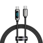 BASEUS DISPLAY FAST CHARGING TYPE C TO TYPE C DATA CABLE 100W 1MTR - TQ STORE