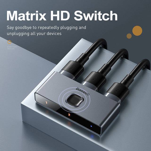 Baseus Matrix 4K HDMI Switcher Two-way Switch