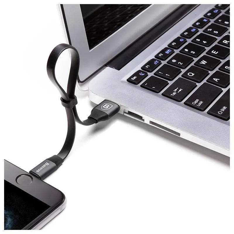 BASEUS NIMBLE COMPACT LIGHTNING CABLE CALMBJ-B01 - BLACK - TQ STORE
