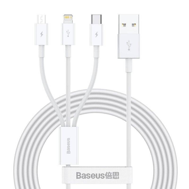 BASEUS SUPERIOR SERIES 3 IN 1 CABLE M/C/L - TQ STORE