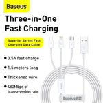 BASEUS SUPERIOR SERIES 3 IN 1 CABLE M/C/L - TQ STORE