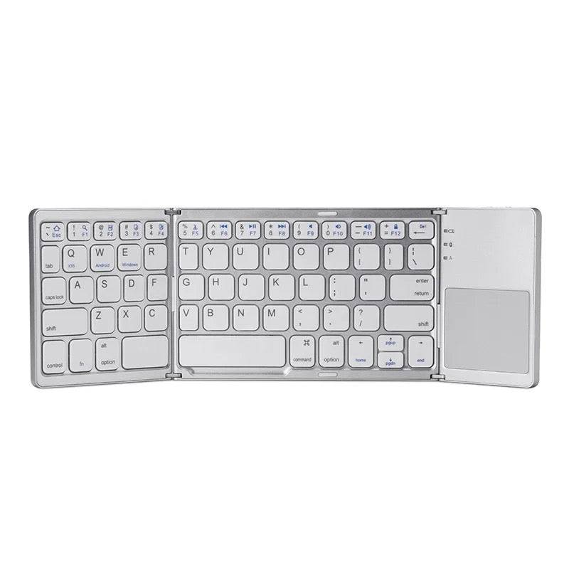Foldable Bluetooth Keyboard With Touch Pad B033 (English Arabic) - TQ STORE