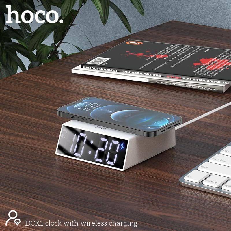 Hoco DCK1 Clock with Wireless Charging 10W - TQ STORE