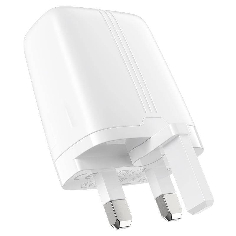 Hoco NK2 Wall Charger Dual Port QC3.0 UK Plug - TQ STORE