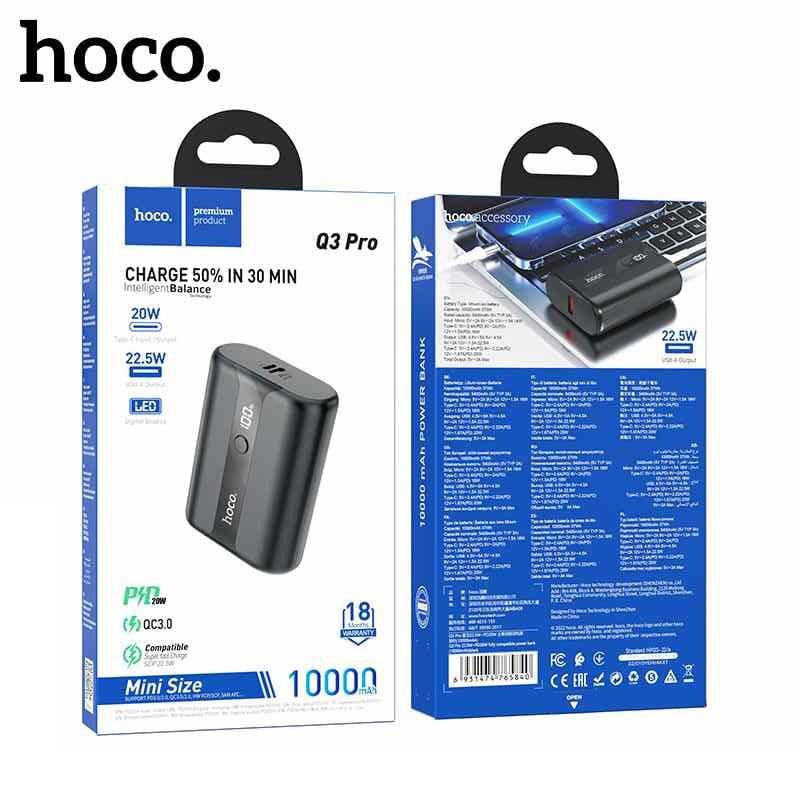 Hoco Q3 Pro 10000 mAh 22.5W PD20W fully compatible power bank - TQ STORE