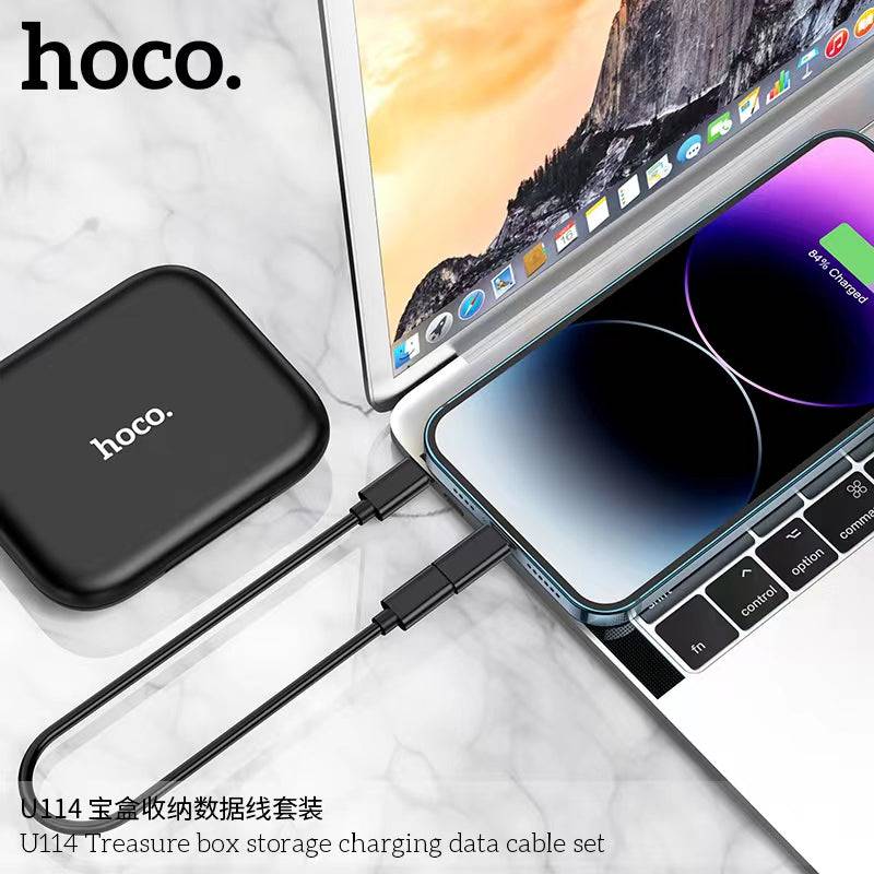 Hoco U114 Treasure box storage charging data cable set 60W