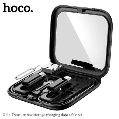 Hoco U114 Treasure box storage charging data cable set 60W