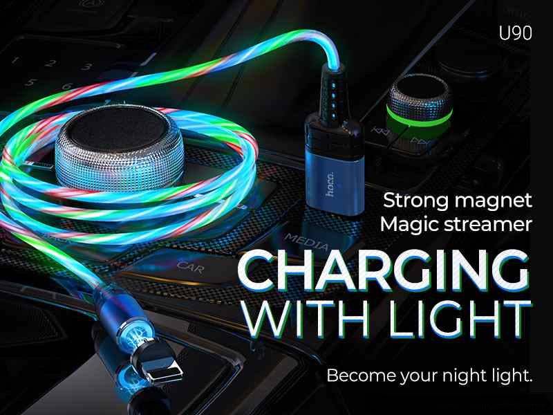 Hoco U90 Magnetic USB Cable to Lightning - TQ STORE