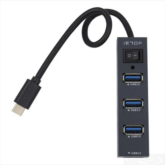 IETOP USB C 4 Ports Hub with Switch