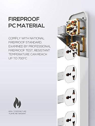 Ldnio 2500w Power Extension With 4 USB-A Ports & 4 Power Sockets SC4408 - TQ STORE