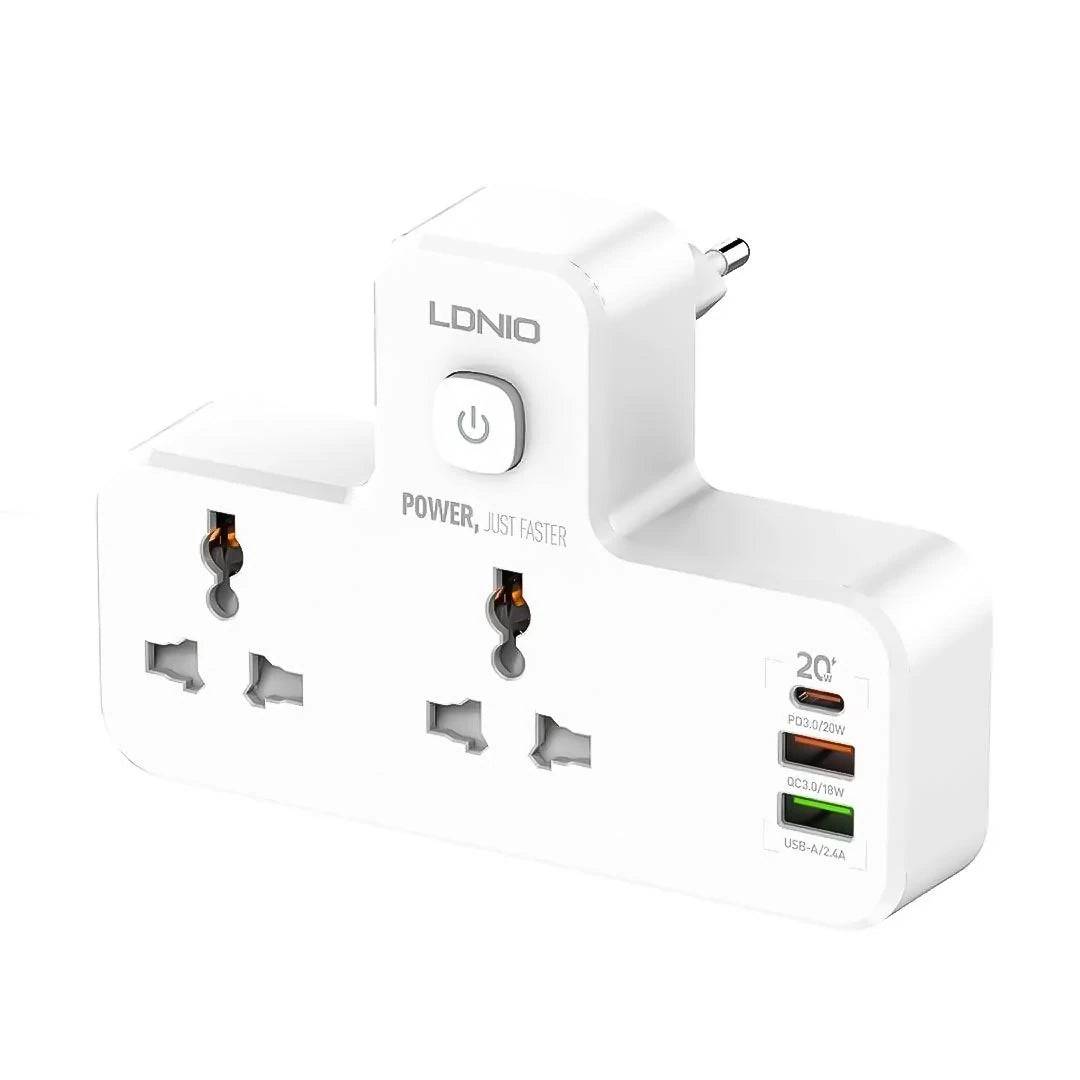 LDNIO SC2311 20W 3-Port USB Charger Extension Power Strip - TQ STORE