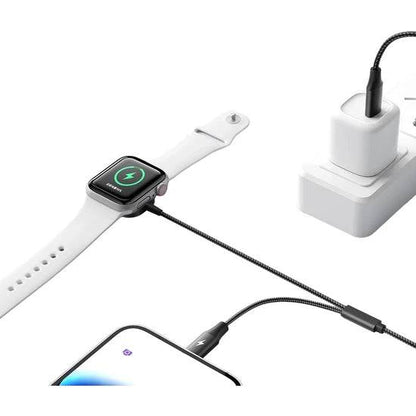 Mcdodo 29W 2in 1 Magnetic Apple Watch & Type-C To Lightning Wireless Charger 1.5m – Black CH-2980