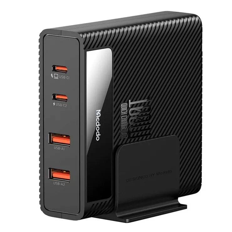 MCDODO CH-180 MDD Type-C PD 100W Fast Charger Station 4-in-1 Desktop GaN Phone Charger - UK Plug - TQ STORE