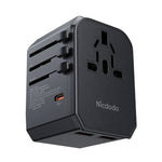 MCDODO CP-4290 PD 33W Travel Charger Adapter with 2 USB-A, Type-C, 2-in-1 Universal Wall Charger + Socket (Black) - TQ STORE