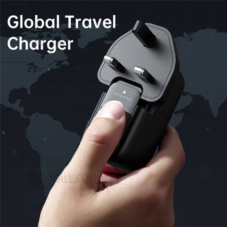 MCDODO GaN 65W Mini Fast Charging 3-ports Wall Charger Phone Adapter (CH-0171) - TQ STORE