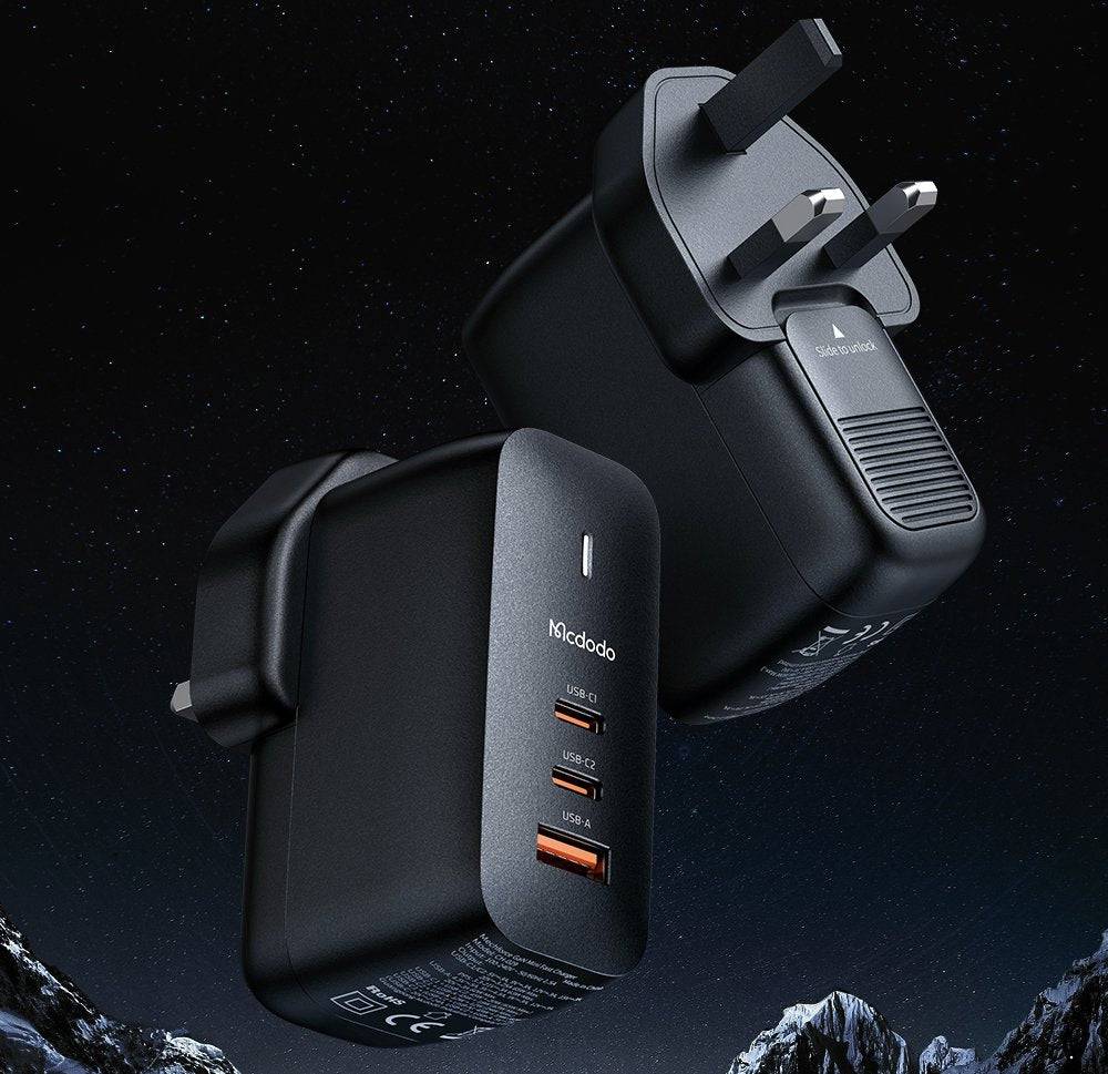 MCDODO GaN 65W Mini Fast Charging 3-ports Wall Charger Phone Adapter (CH-0171) - TQ STORE