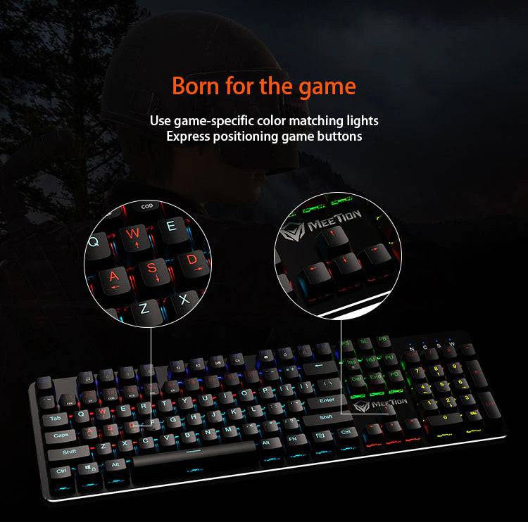 Meetion MK007 LED Mechanical Gaming Keyboard - TQ STORE