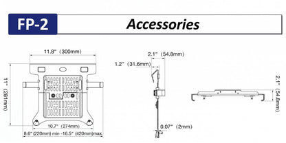 NB FP-2 VESA LAPTOP 10″ – 17″ Mount Holder, Tray, Stand, Clamp