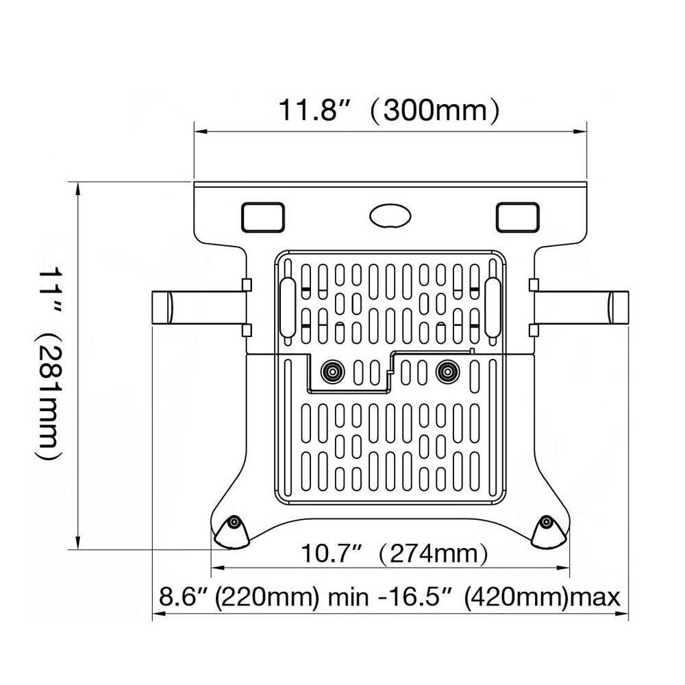 NB FP-2 VESA LAPTOP 10″ – 17″ Mount Holder, Tray, Stand, Clamp