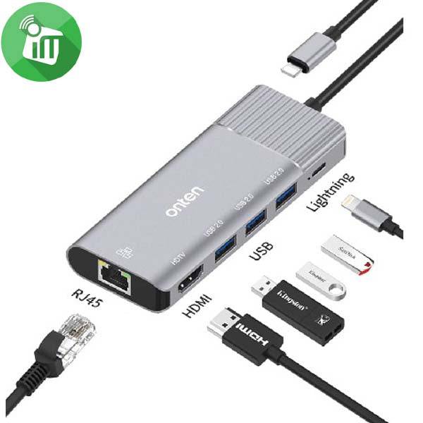 Onten - 79591 Lightning to Multi Functional Hub - TQ STORE