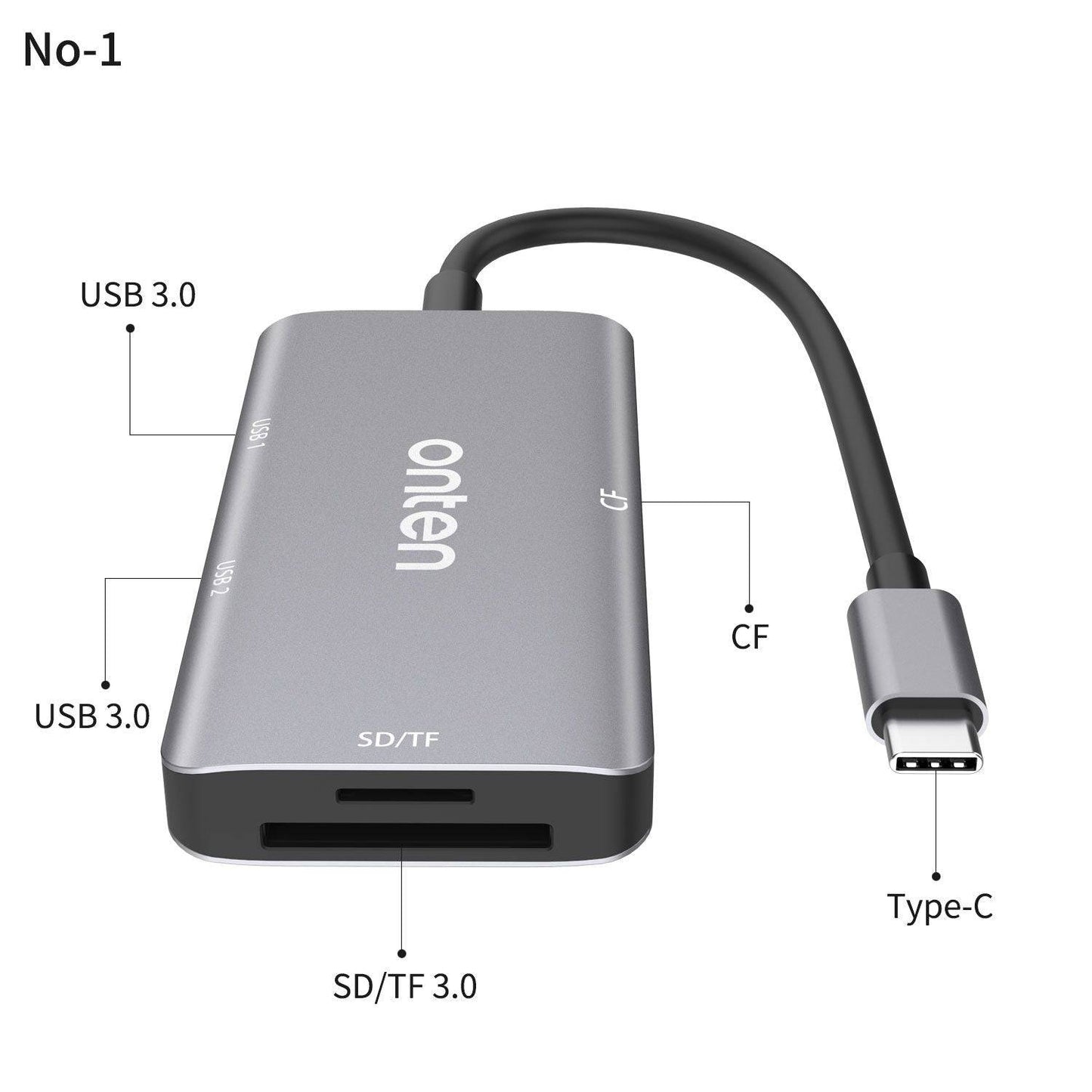 Onten - 91182 Type C Card Reader