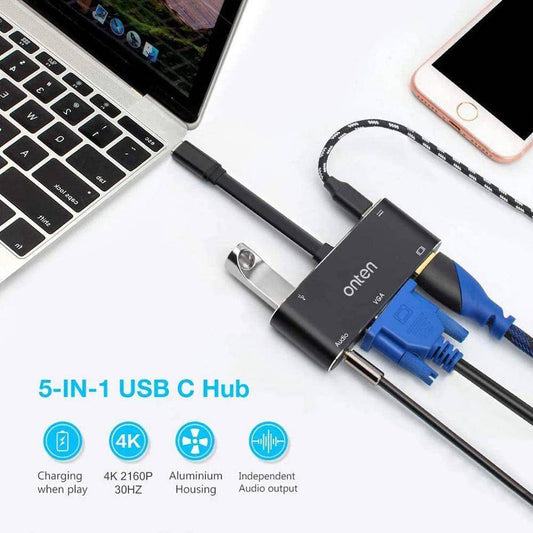 Onten - 9573s Type C To HDMI VGA Combo Hub