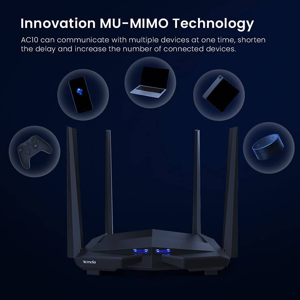 Tenda AC1200 Smart Dual-Band Gigabit WiFi Router - TQ STORE