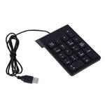 USB Numeric Keypad Mini Number Pad Numpad 18 Keys Keyboard for Laptop Desktop PC Pro , USB Number Pad, Numpad - TQ STORE