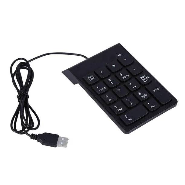 USB Numeric Keypad Mini Number Pad Numpad 18 Keys Keyboard for Laptop Desktop PC Pro , USB Number Pad, Numpad - TQ STORE