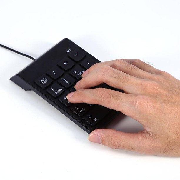 USB Numeric Keypad Mini Number Pad Numpad 18 Keys Keyboard for Laptop Desktop PC Pro , USB Number Pad, Numpad - TQ STORE