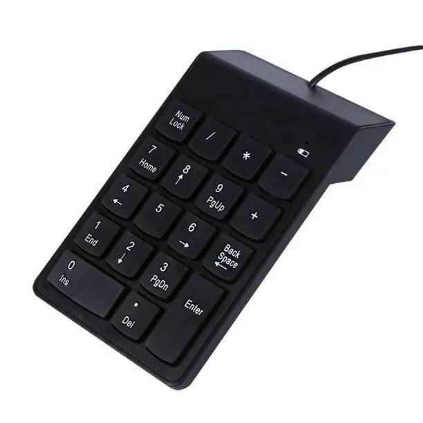 USB Numeric Keypad Mini Number Pad Numpad 18 Keys Keyboard for Laptop Desktop PC Pro , USB Number Pad, Numpad - TQ STORE