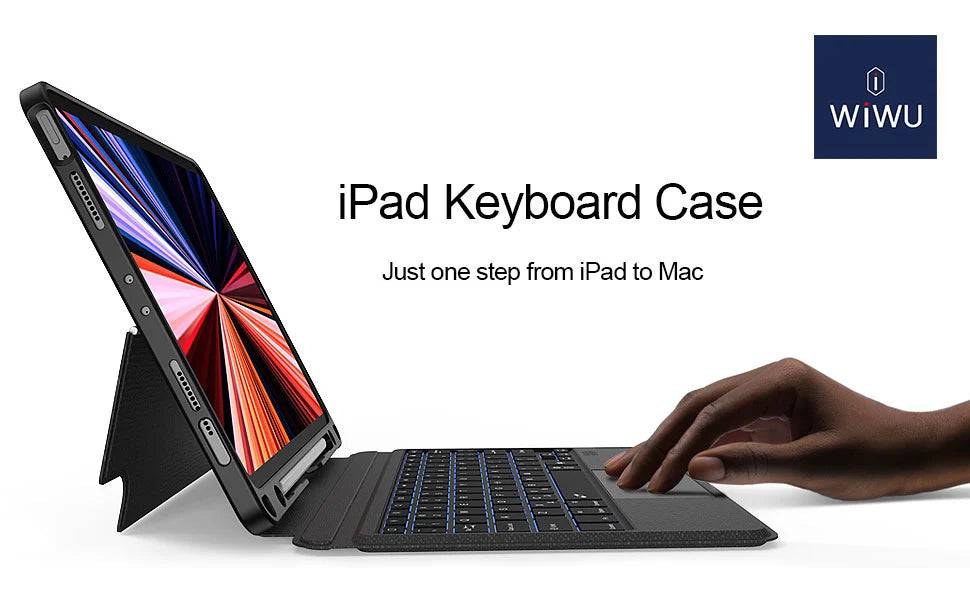 WiWU Combo Magnetic Detachable Keyboard Protective Case For iPad Pro 12.9 inch Arabic English