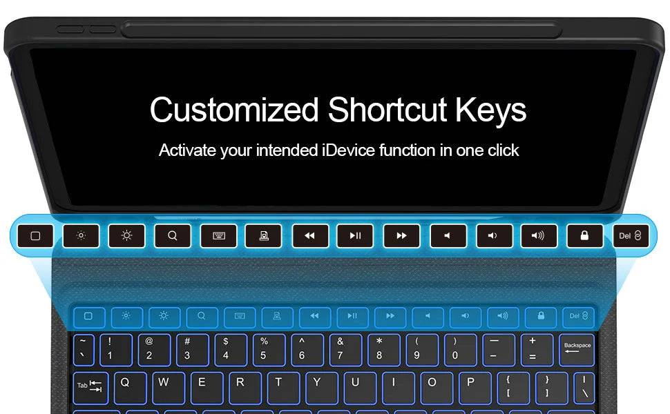 WiWU Combo Magnetic Detachable Keyboard Protective Case For iPad Pro 12.9 inch Arabic English