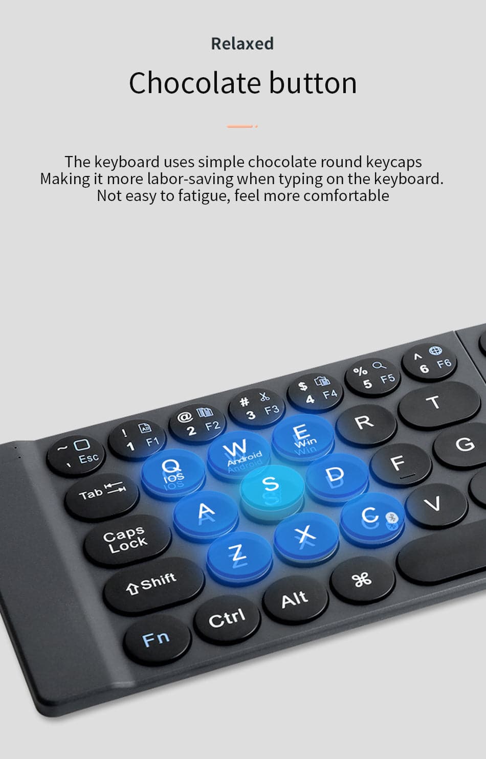 WiWU Mini Fold Wireless Keyboard Arabic English - TQ STORE
