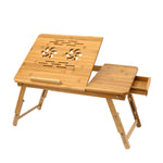 Wooden Laptop Table with Cooling Fan - TQ STORE