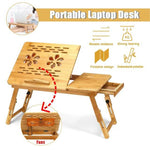 Wooden Laptop Table with Cooling Fan - TQ STORE
