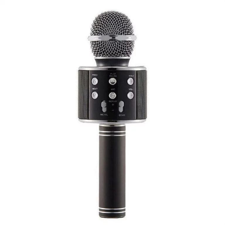 WS-858 Wireless Bluetooth Karaoke Handheld Microphone USB KTV Microfone Player Bluetooth Mic Speaker Record Music Microphone - TQ STORE