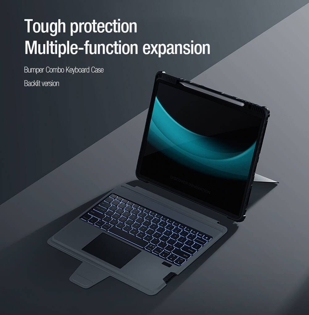 Nillkin Bumper Combo RGB Backlight Keyboard Case for Apple iPad - TQ STORE
