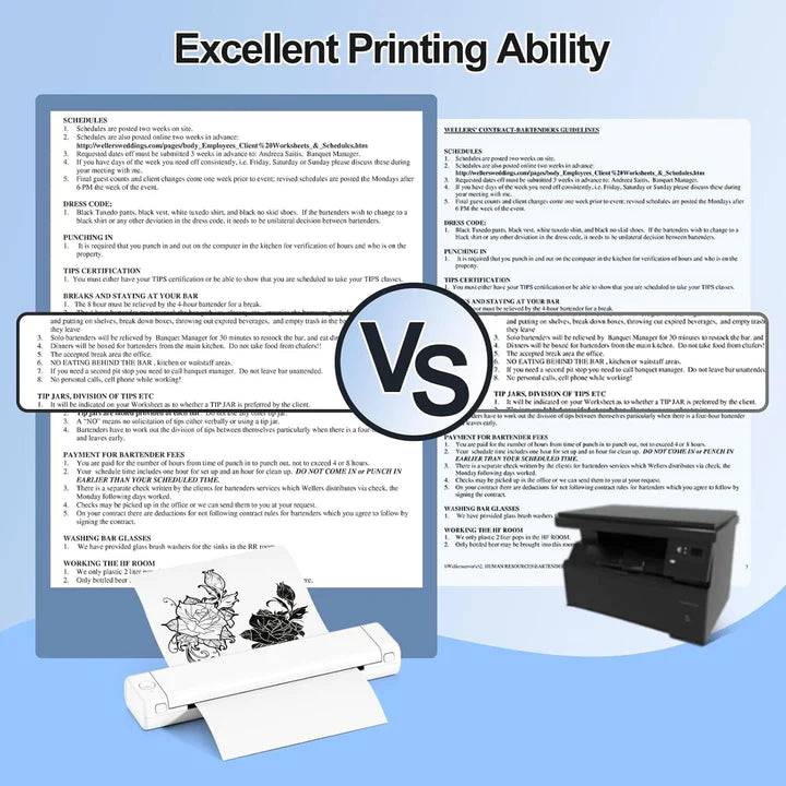 Phomemo Rechargeable A4 Printer with 200 Thermal A4 Papers Free