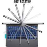 Wiwu Waltz Rotating Wireless Keyboard, For Ipad 11 inch, 360 Degree Rotation, Arabic English Keyboard, Black - TQ STORE