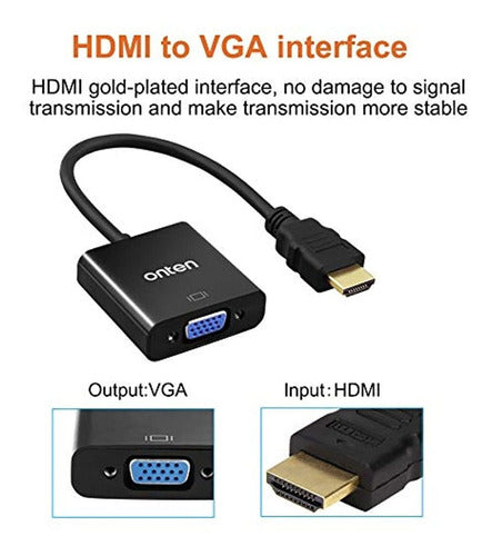 Onten - 5165 HDMI to VGA Adapter - TQ Store تي كيو استور